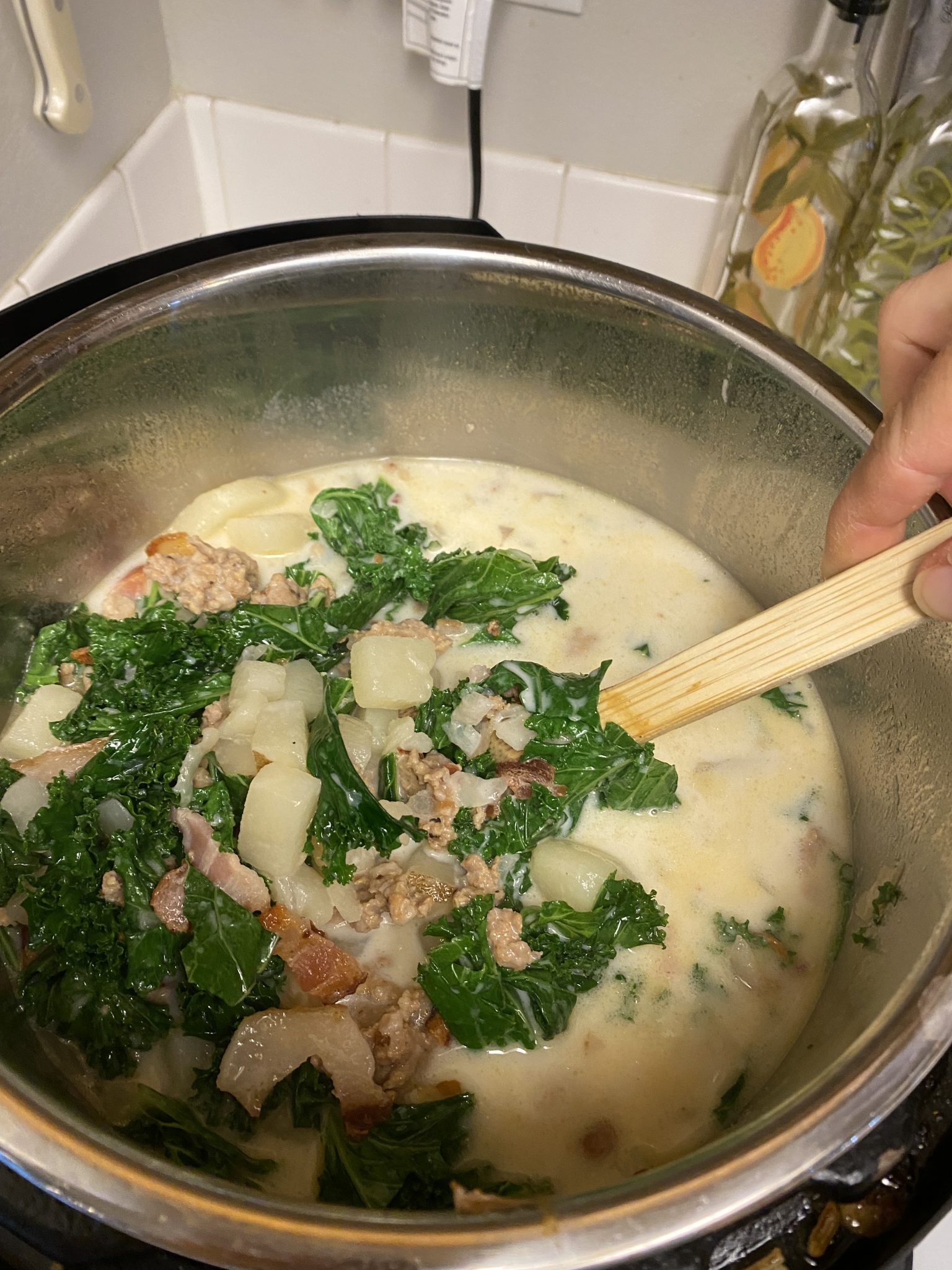 Better Than Olive Garden Zuppa Toscana (Whole 30 option) Cooking on